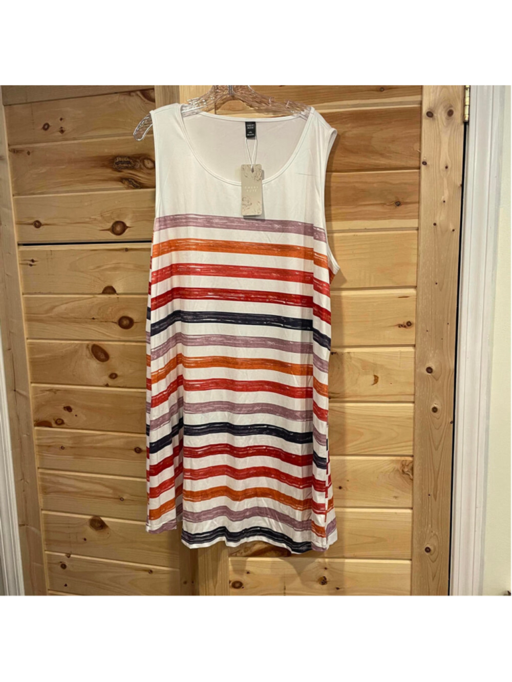 NWT Emery Rose Women's Sleeveless Striped Dress 4XL